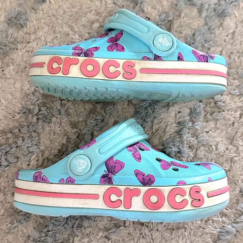Girls/Kids Bayaband butterfly Crocs clog